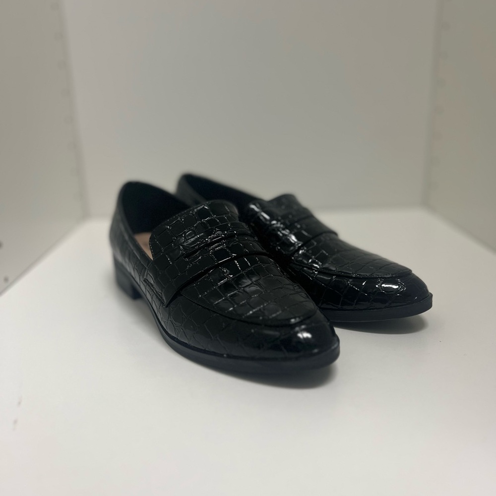 Aldo Black Textured Loafers
